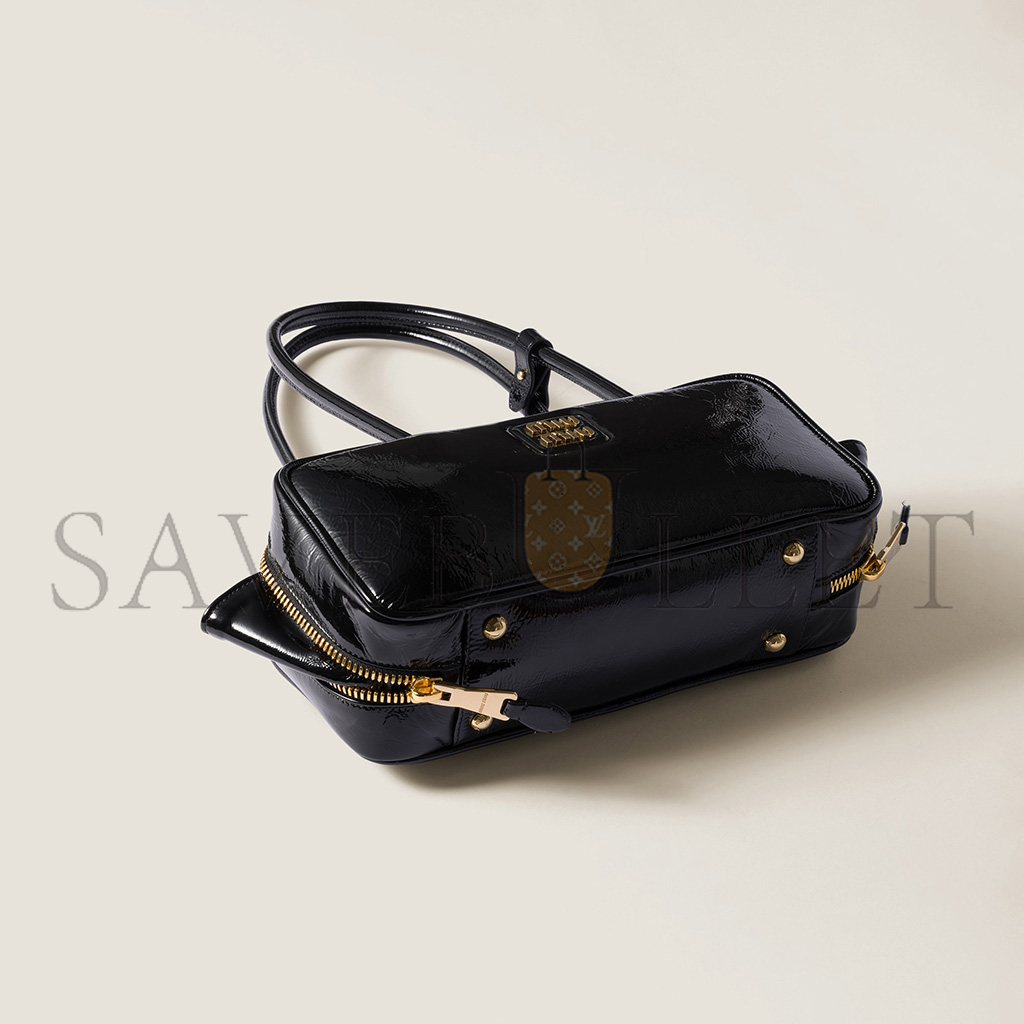 MIU MIU BEAU NAPLAK PATENT LEATHER BAG 5BB173 (27*12*8cm)